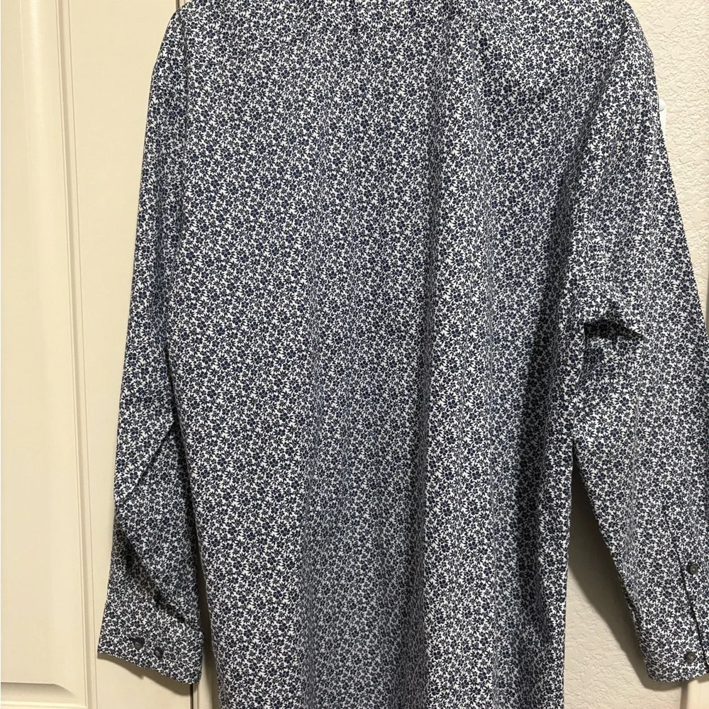 JF J.Ferrar Navy Floral Shirt - Picture 4 of 8